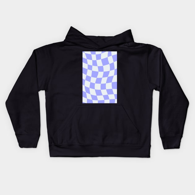 Retro Purple Checkers Kids Hoodie by mystikwhale